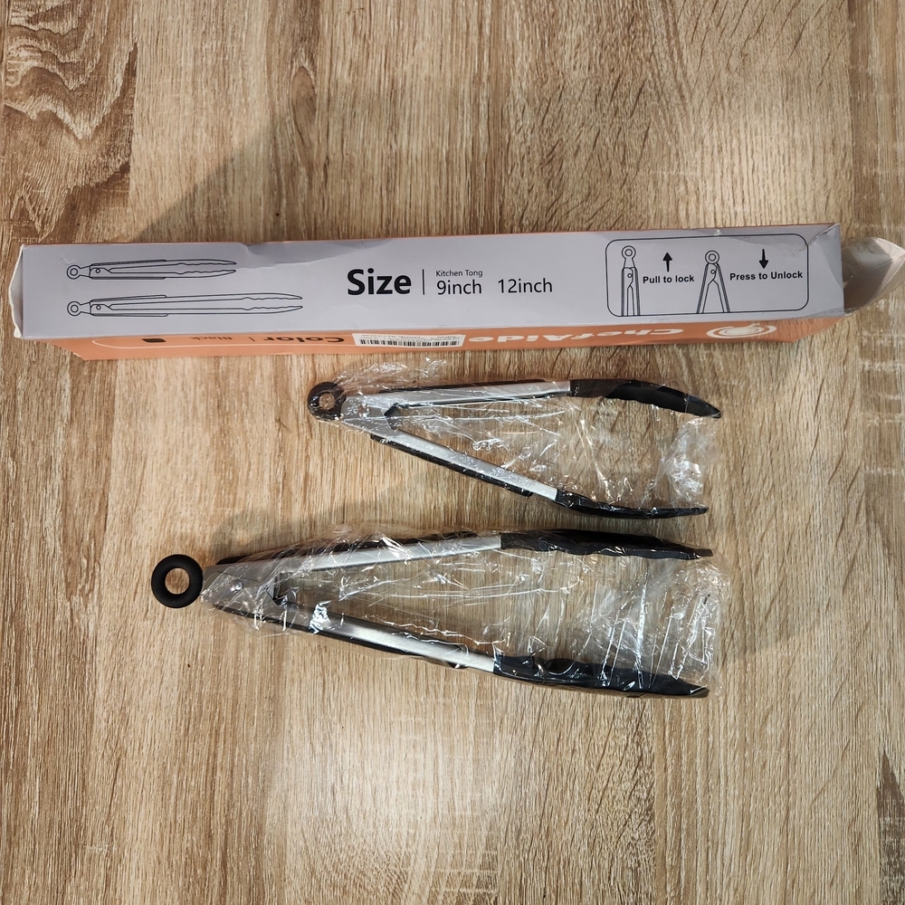 Stainless Steel Kitchen Tongs Set